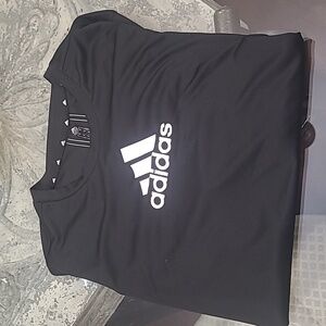 ADIDAS BLACK CREW NECK ATHLETIC SHIRT LIKE NEW XL